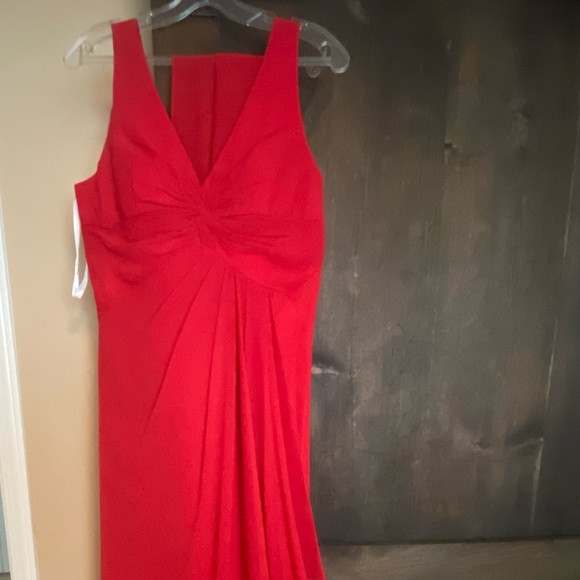Amelia Couture Red Chiffon Gown, NWOT - Picture 3 of 4